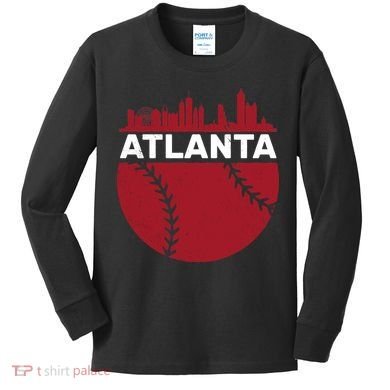 Atlanta Fan Baseball City Kids Long Sleeve Shirt