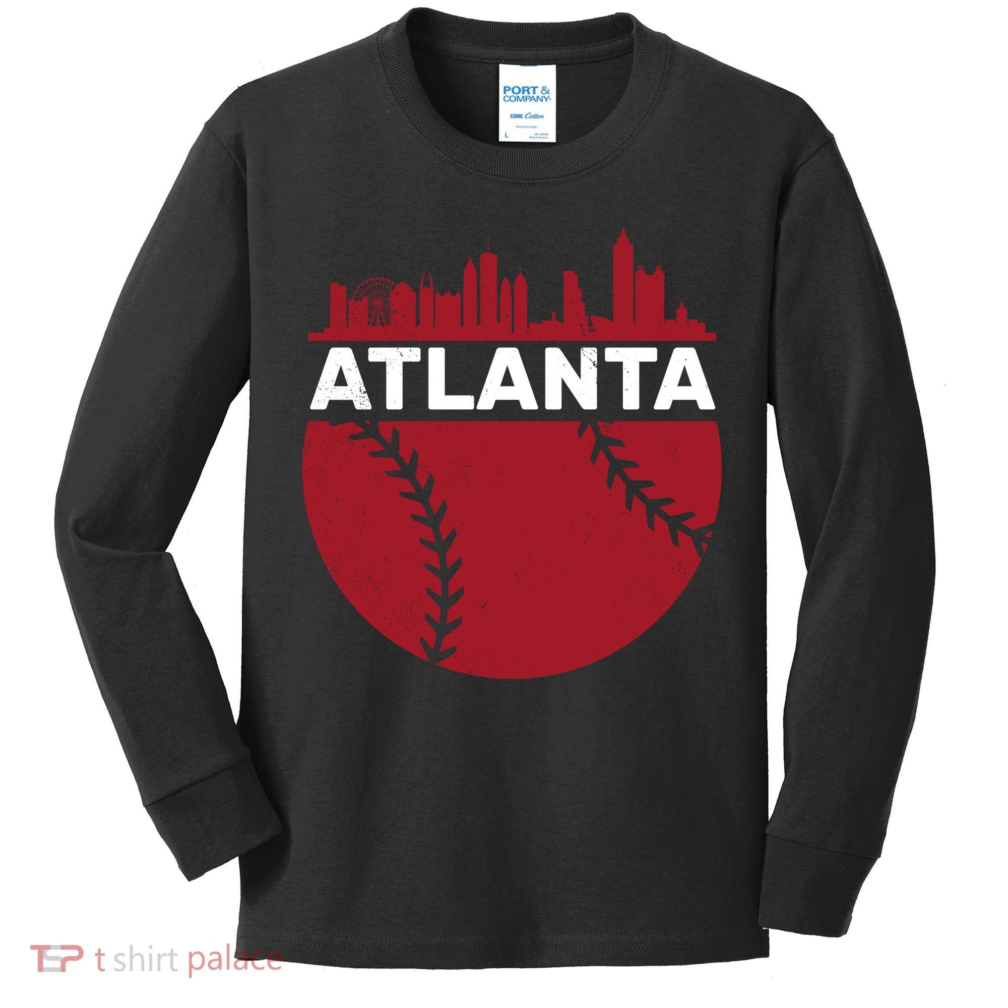 Atlanta Fan Baseball City Kids Long Sleeve Shirt