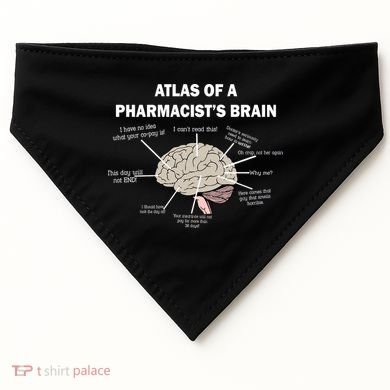 Atlas of A Pharmacist's Brain USA-Made Doggie Bandana