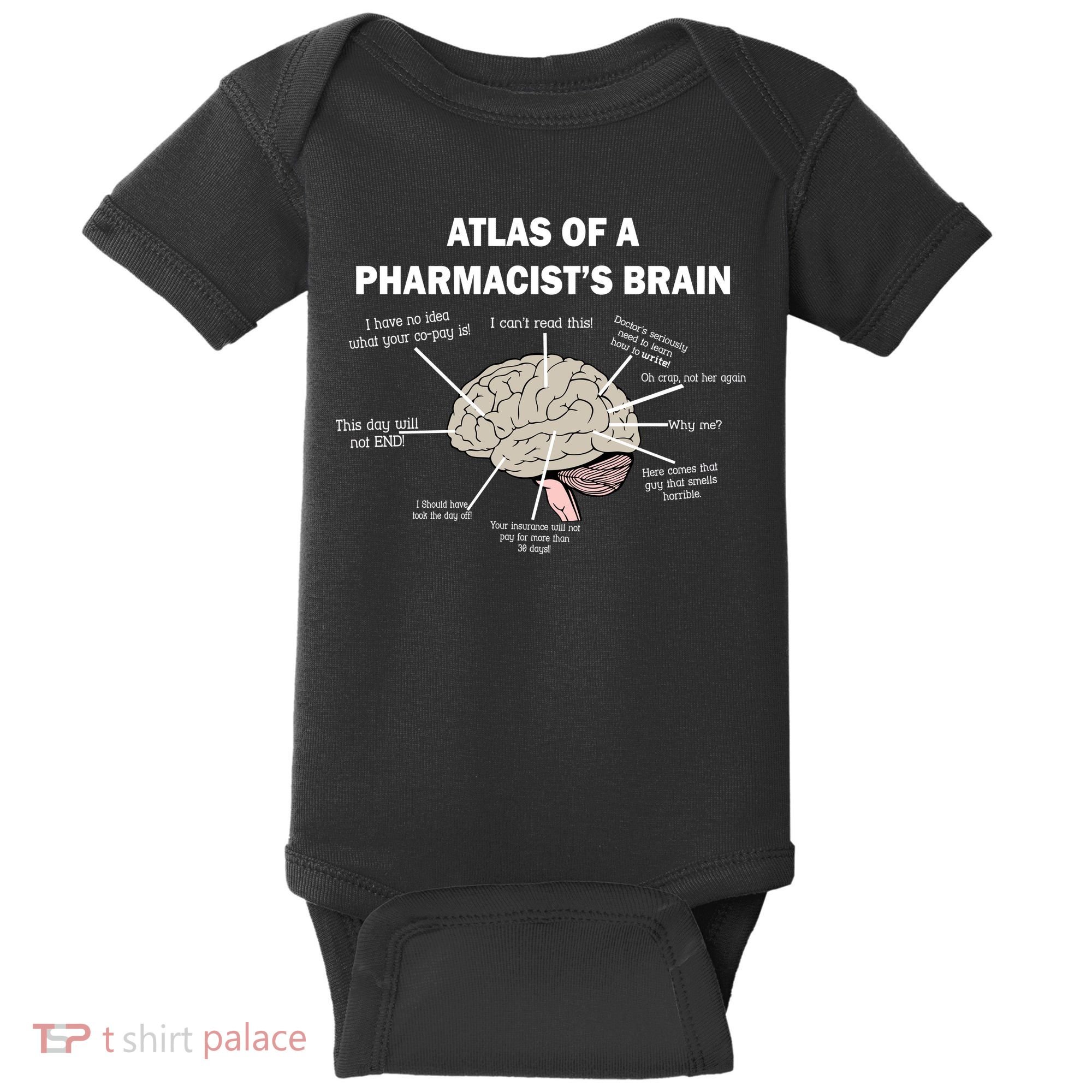 Atlas of A Pharmacist's Brain Baby Bodysuit