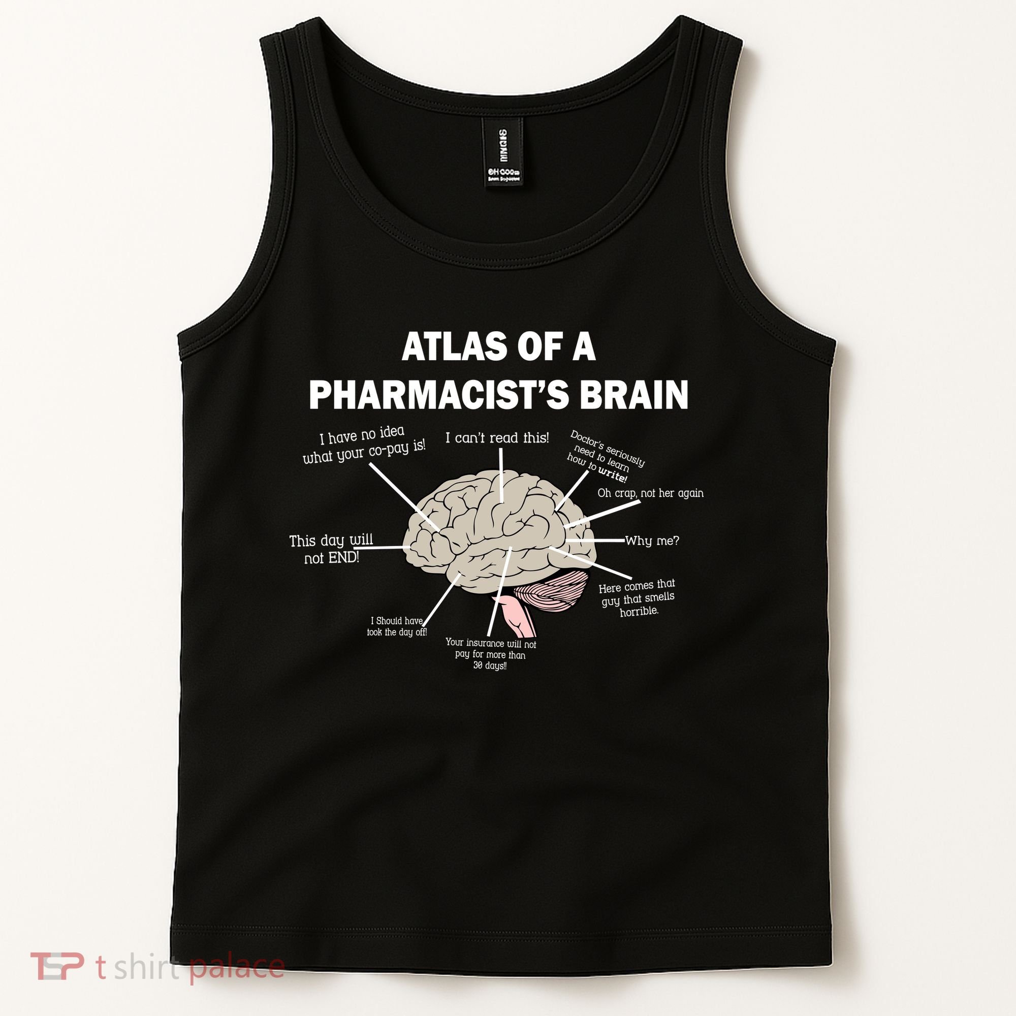 Atlas of A Pharmacist's Brain Tank Top