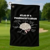Atlas of A Pharmacist's Brain Golf Towel thumb 1
