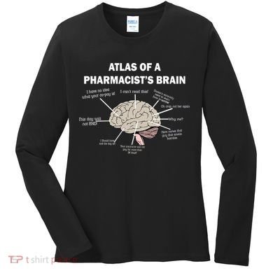 Atlas of A Pharmacist's Brain Women's Long Sleeve Shirt