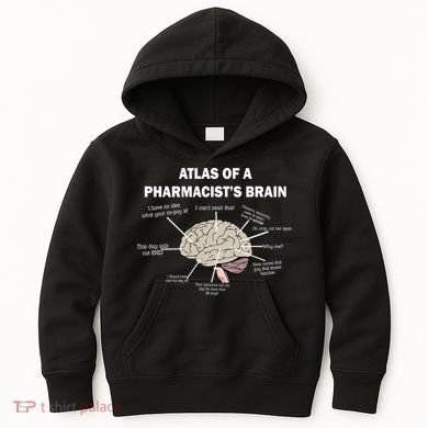Atlas of A Pharmacist's Brain Kids Hoodie