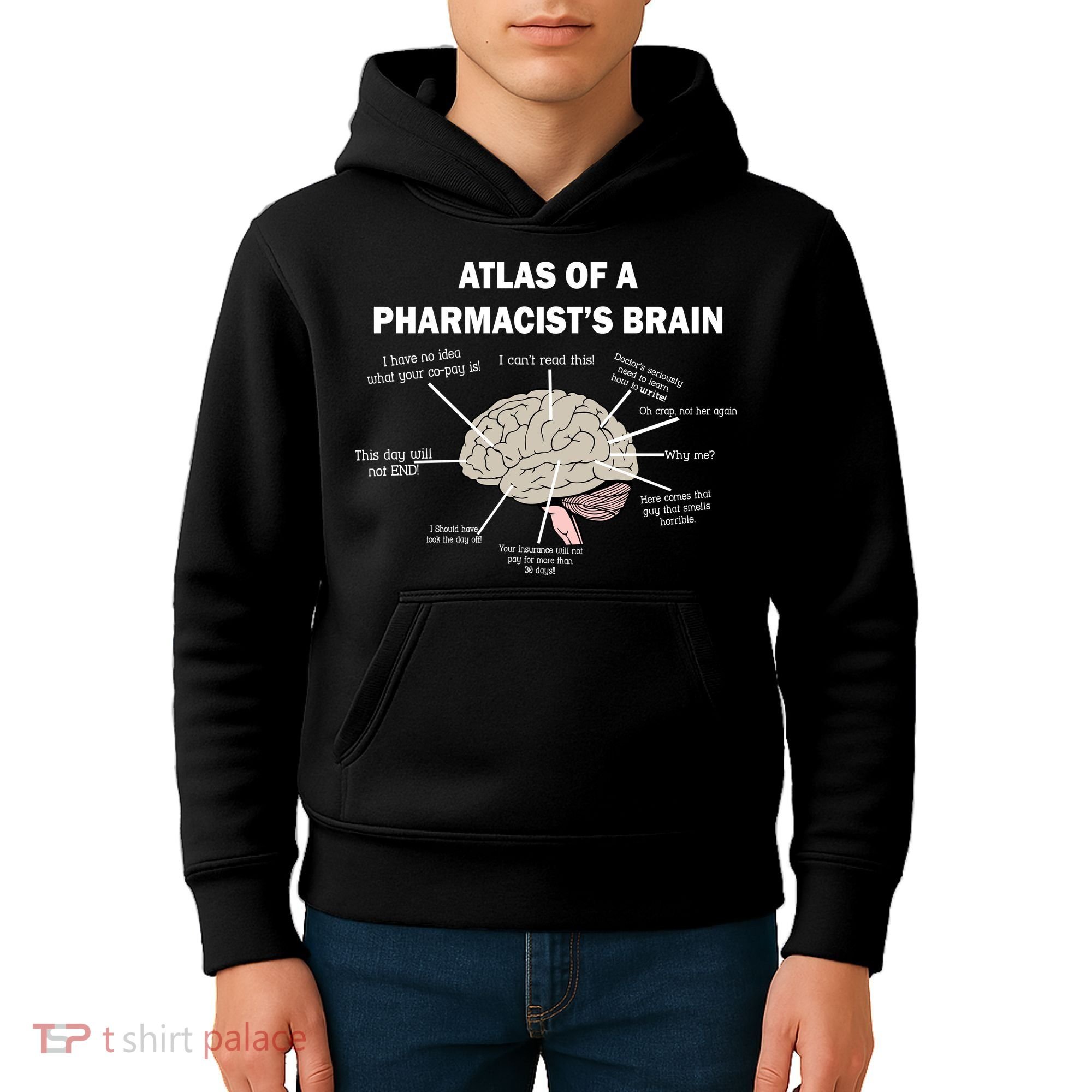 Atlas of A Pharmacist's Brain Kids Hoodie