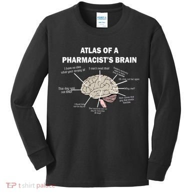 Atlas of A Pharmacist's Brain Kids Long Sleeve Shirt