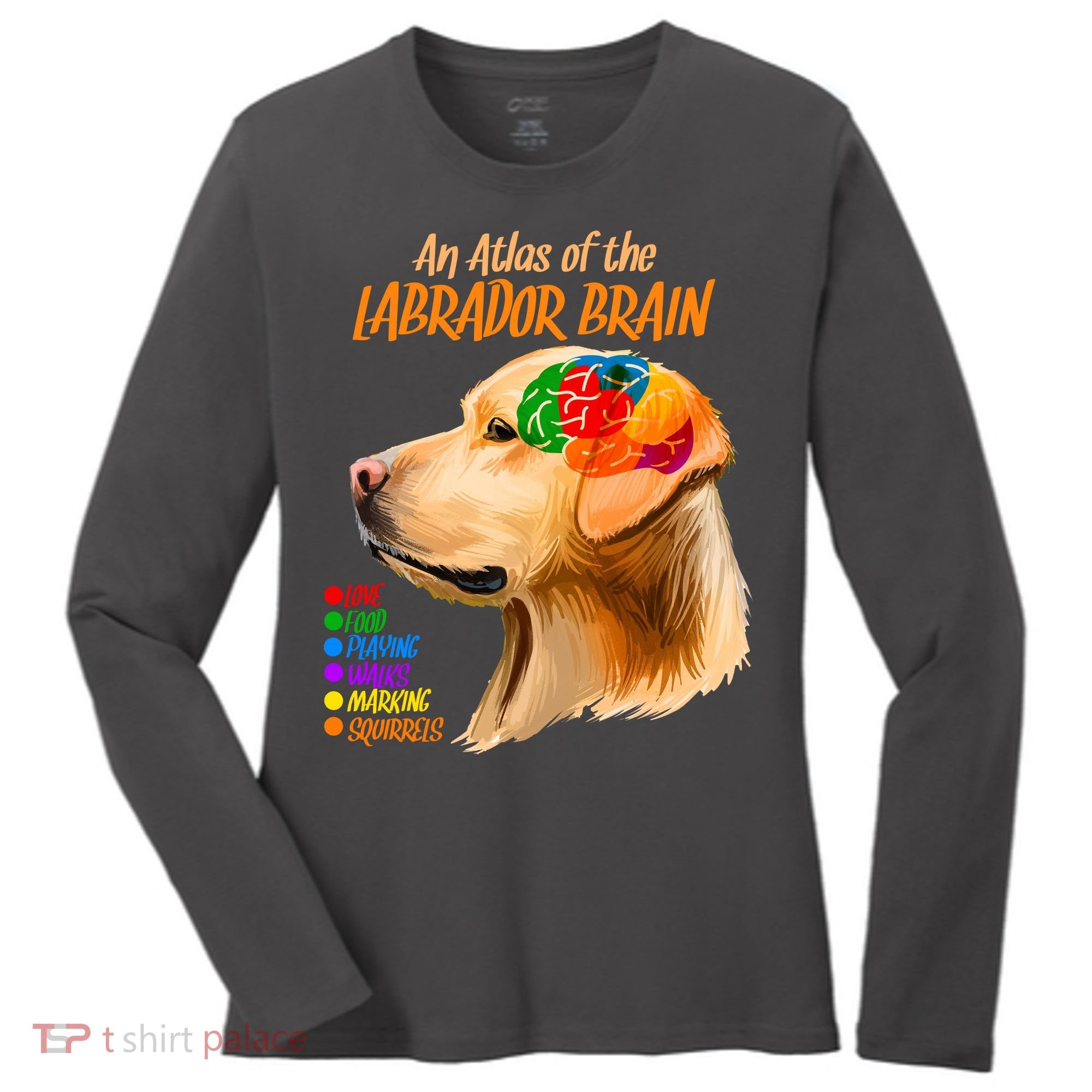Atlas of The Labrador Retriever Brain Women's Long Sleeve Shirt