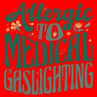 Allergic To Medical Gaslighting Funny Santa Hat thumb 1