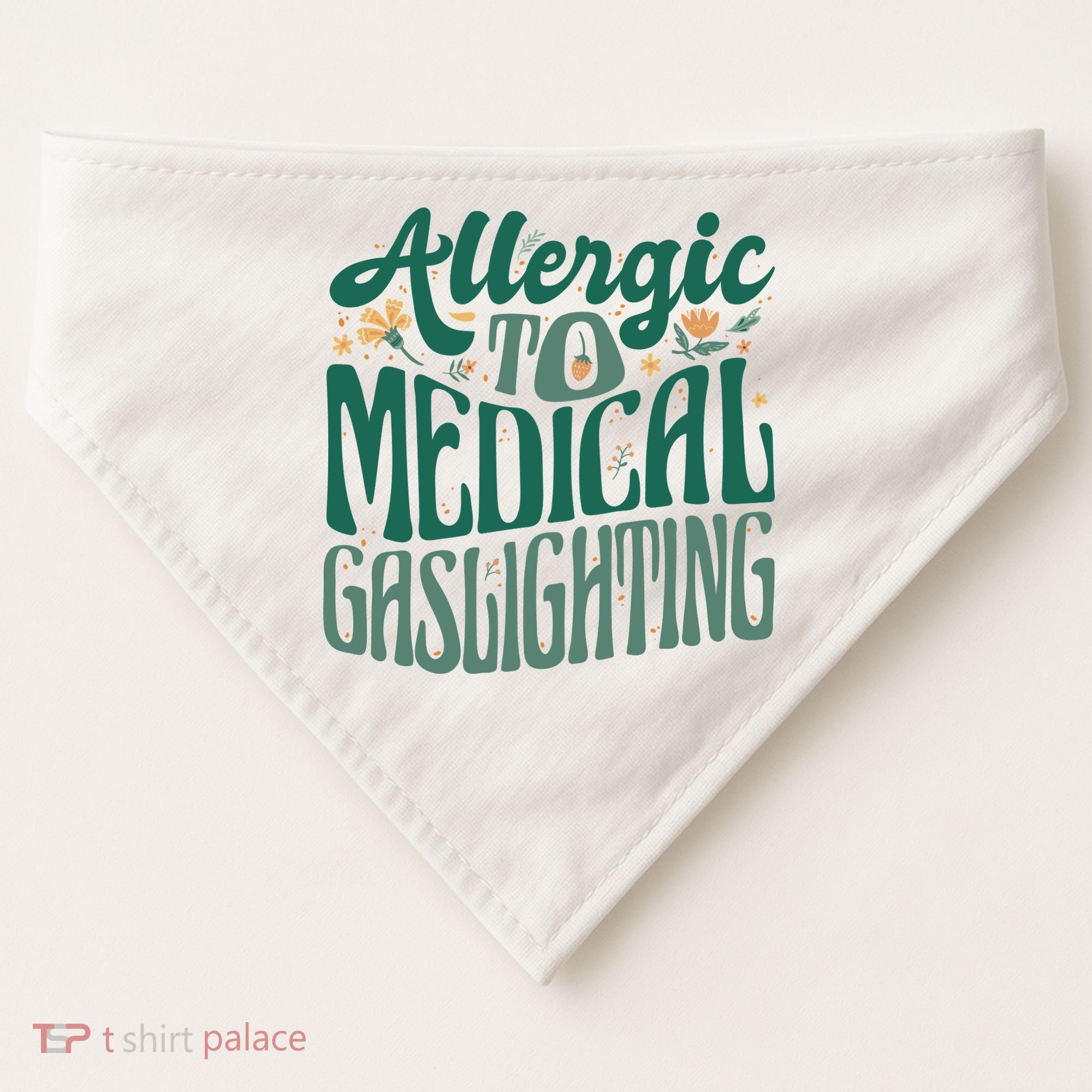 Allergic To Medical Gaslighting Funny USA-Made Doggie Bandana