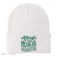 Allergic To Medical Gaslighting Funny Beanie thumb 0