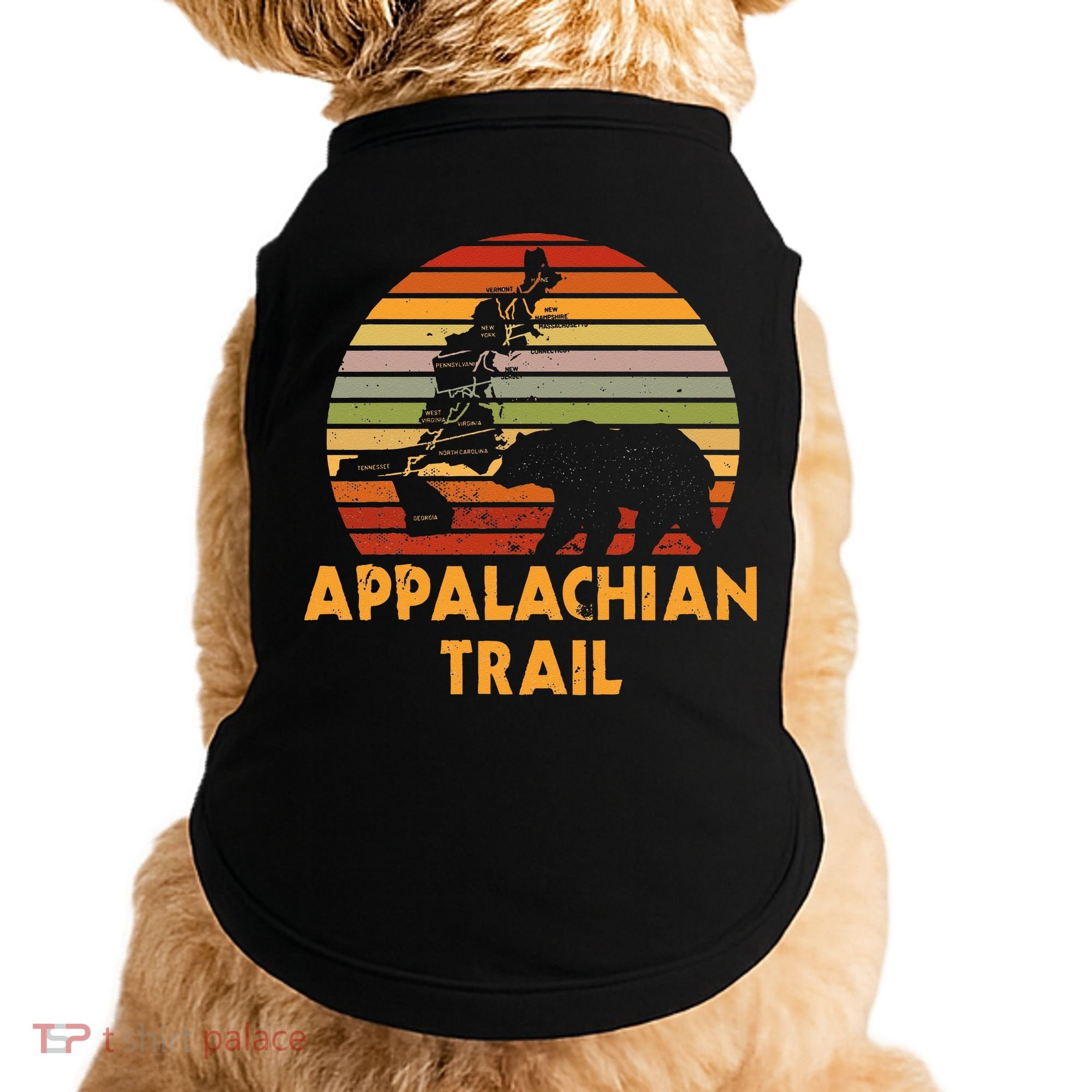 Appalachian Trail Map With Bear Doggie Tank