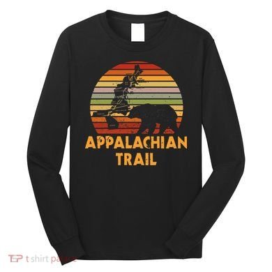 Appalachian Trail Map With Bear Long Sleeve Shirt