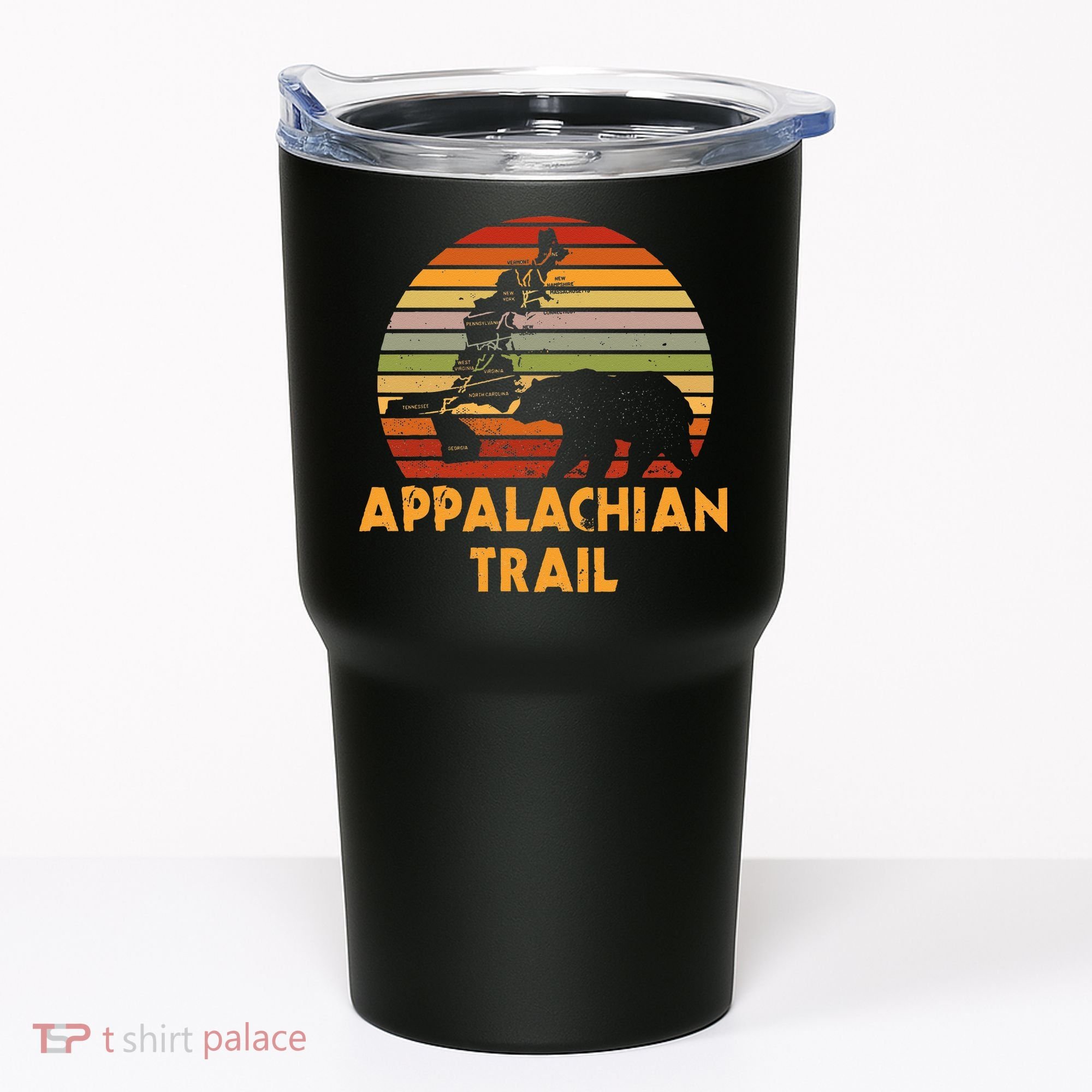 Appalachian Trail Map With Bear Tumbler