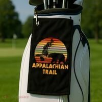 Appalachian Trail Map With Bear Golf Towel thumb 2