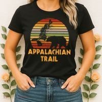 Appalachian Trail Map With Bear Women's T-Shirt thumb 2