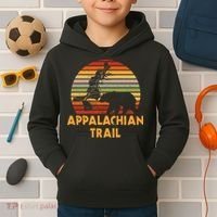 Appalachian Trail Map With Bear Kids Hoodie thumb 2