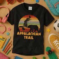 Appalachian Trail Map With Bear Kids T-Shirt thumb 3