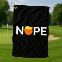 Anti Trump Nope Gift For People Against Trump Golf Towel thumb 1