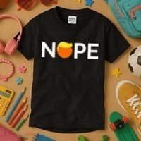 Anti Trump Nope Gift For People Against Trump Kids T-Shirt thumb 3