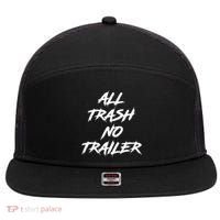 All Trash No Trailer 7 Panel Mesh Trucker Snapback Hat thumb 0