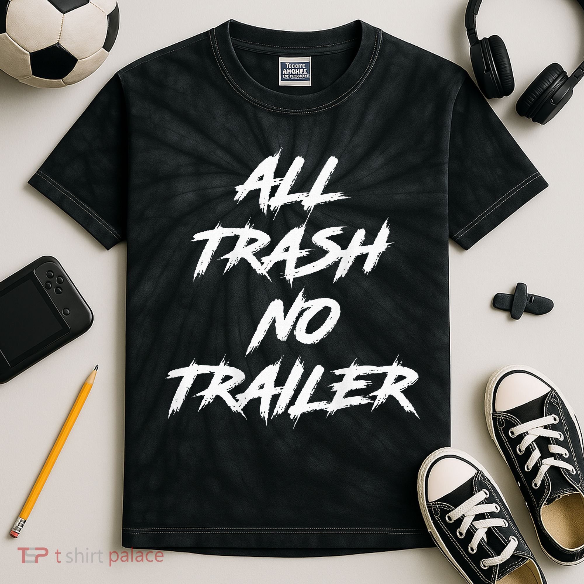 All Trash No Trailer Kids Tie-Dye T-Shirt