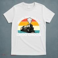 Adult Train Never Too Old For Choo Choos Retro Locomotive T-Shirt thumb 5