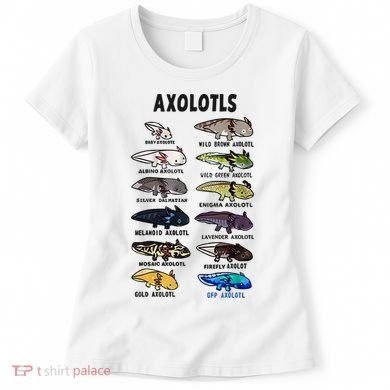 Axolotl Types Names List Women's T-Shirt