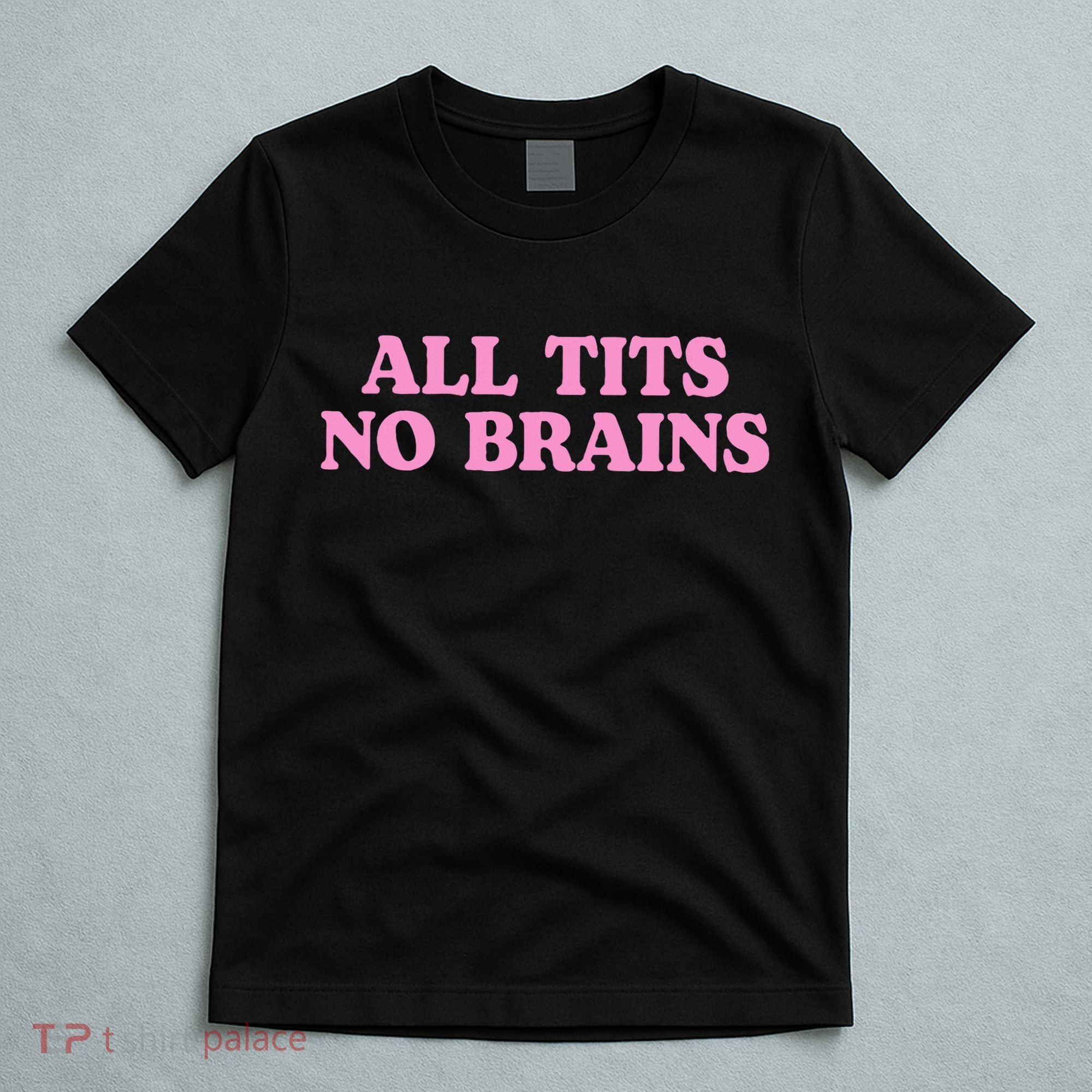 All Tits No Brains Funny Women Girl Sarcastic T-Shirt