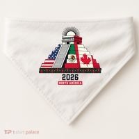Aztec Temple North America Soccer 2026 USA-Made Doggie Bandana thumb 0