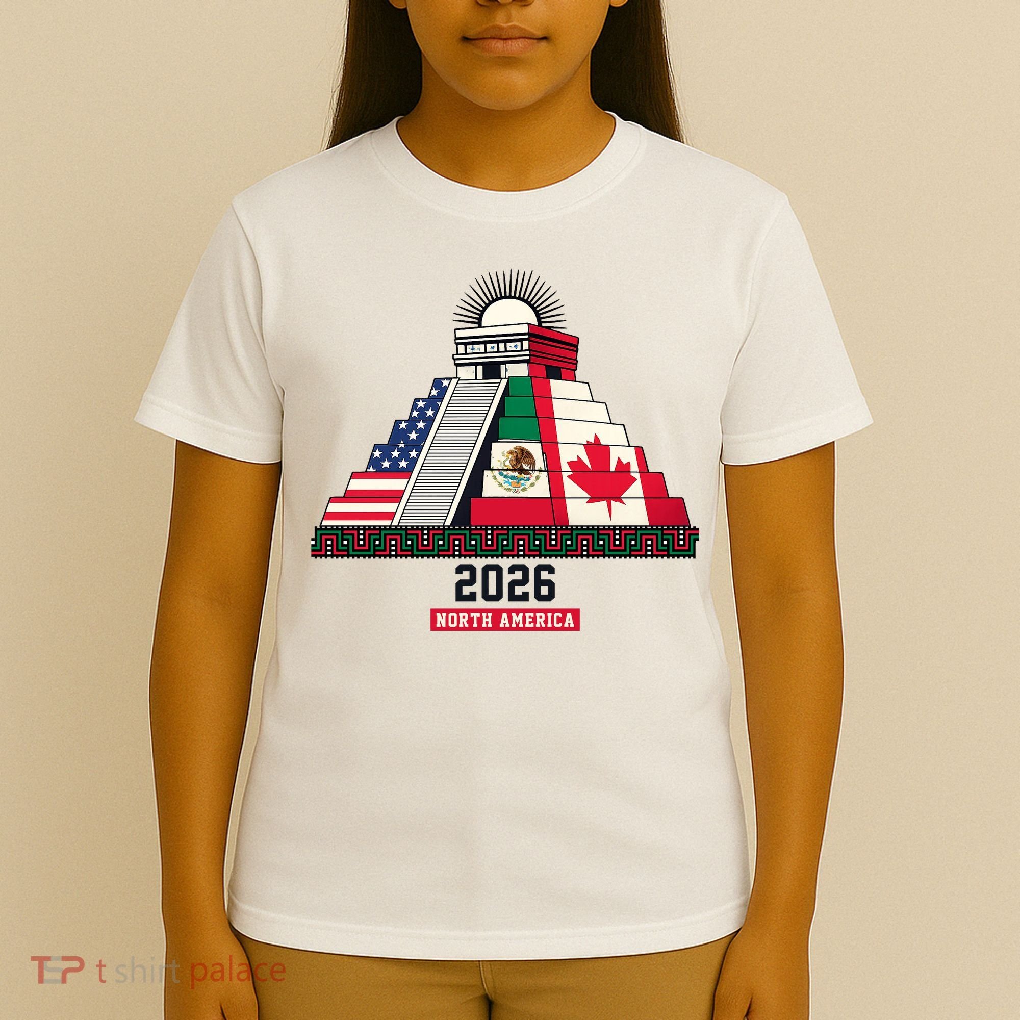 Aztec Temple North America Soccer 2026 T-Shirt