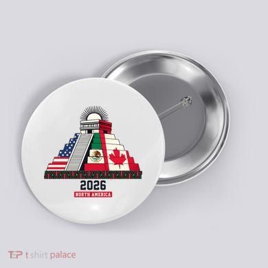 Aztec Temple North America Soccer 2026 Button