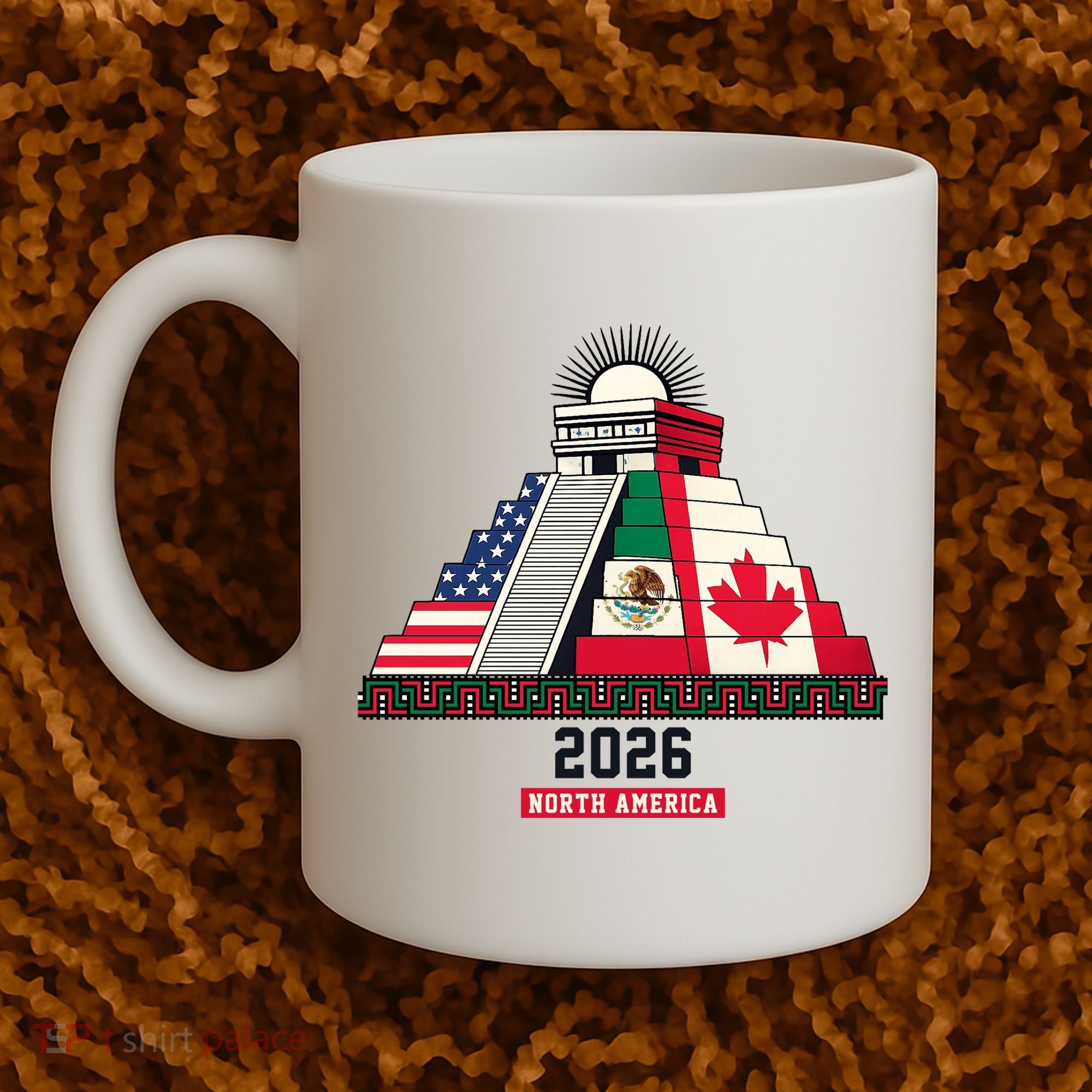 Aztec Temple North America Soccer 2026 Coffee Mug