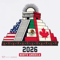 Aztec Temple North America Soccer 2026 Women's Hoodie thumb 2