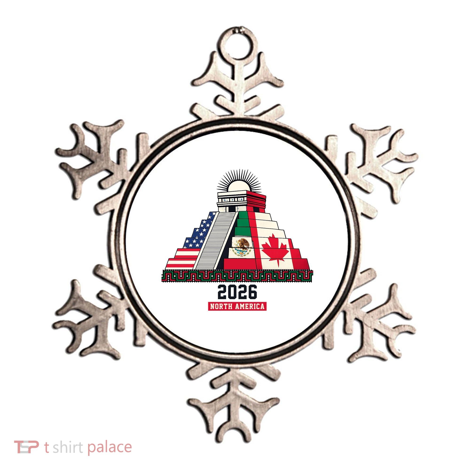 Aztec Temple North America Soccer 2026 Ornament