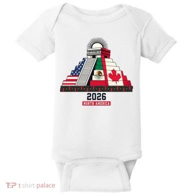Aztec Temple North America Soccer 2026 Baby Bodysuit