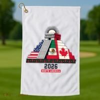 Aztec Temple North America Soccer 2026 Golf Towel thumb 1