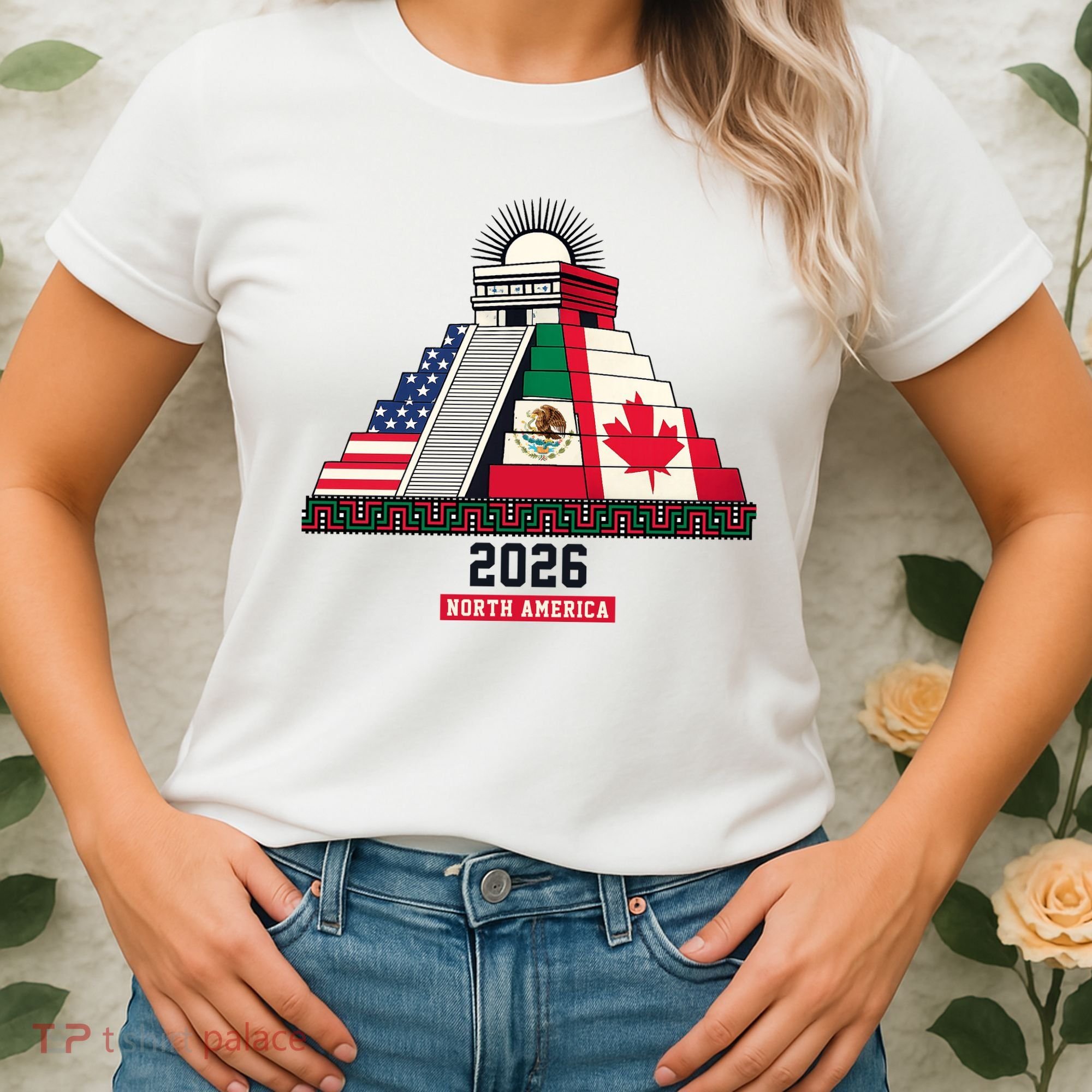 Aztec Temple North America Soccer 2026 Women's T-Shirt