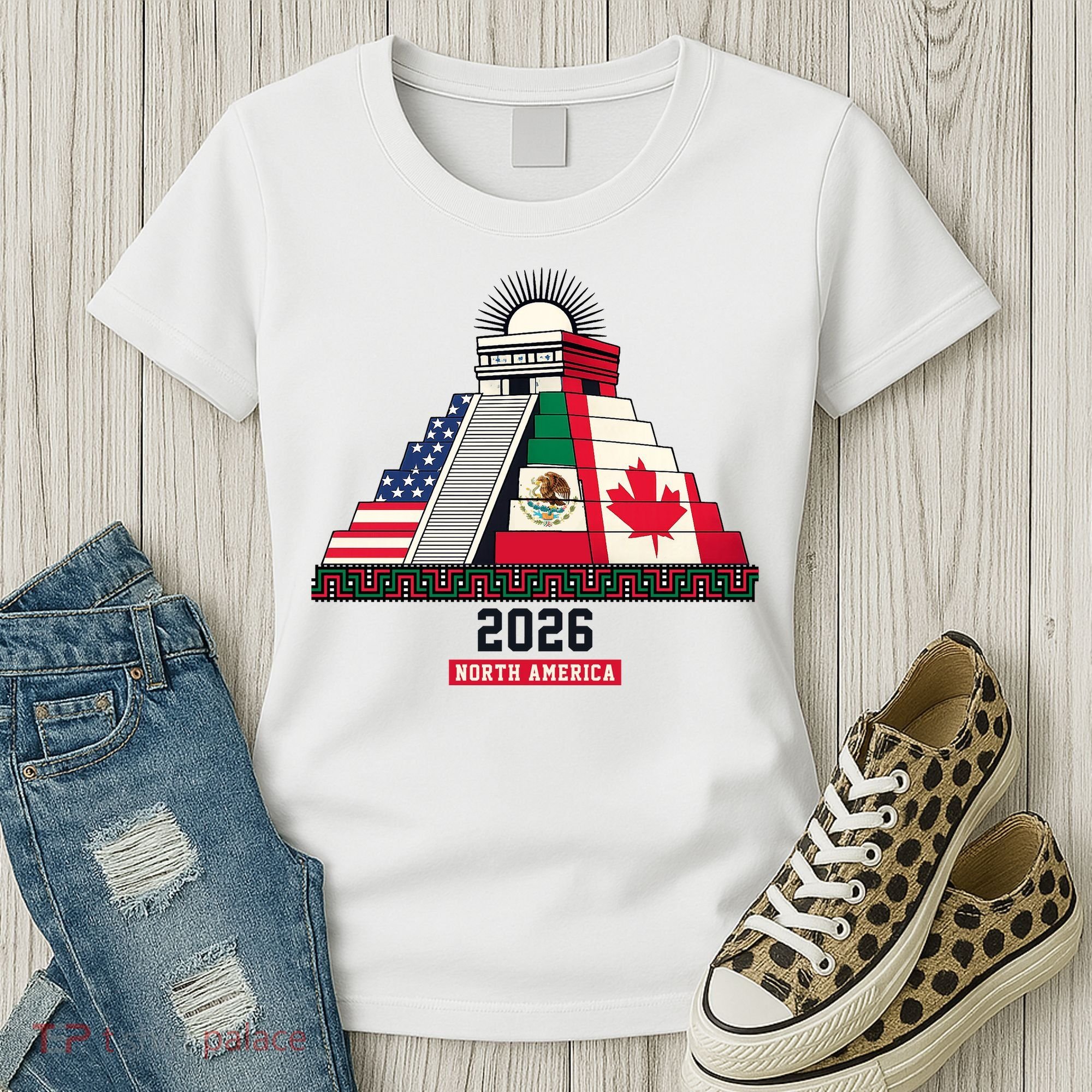 Aztec Temple North America Soccer 2026 Women's T-Shirt