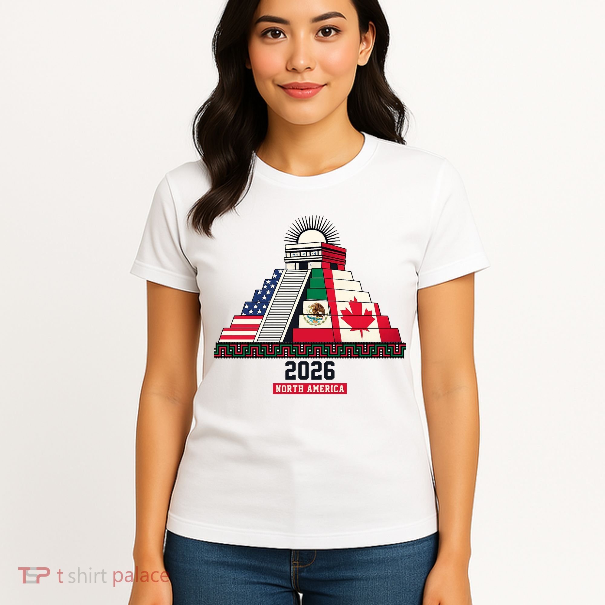 Aztec Temple North America Soccer 2026 Women's T-Shirt