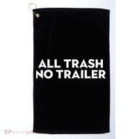All Trash No Trailer Unisex Black Cotton Small Golf Towel thumb 0
