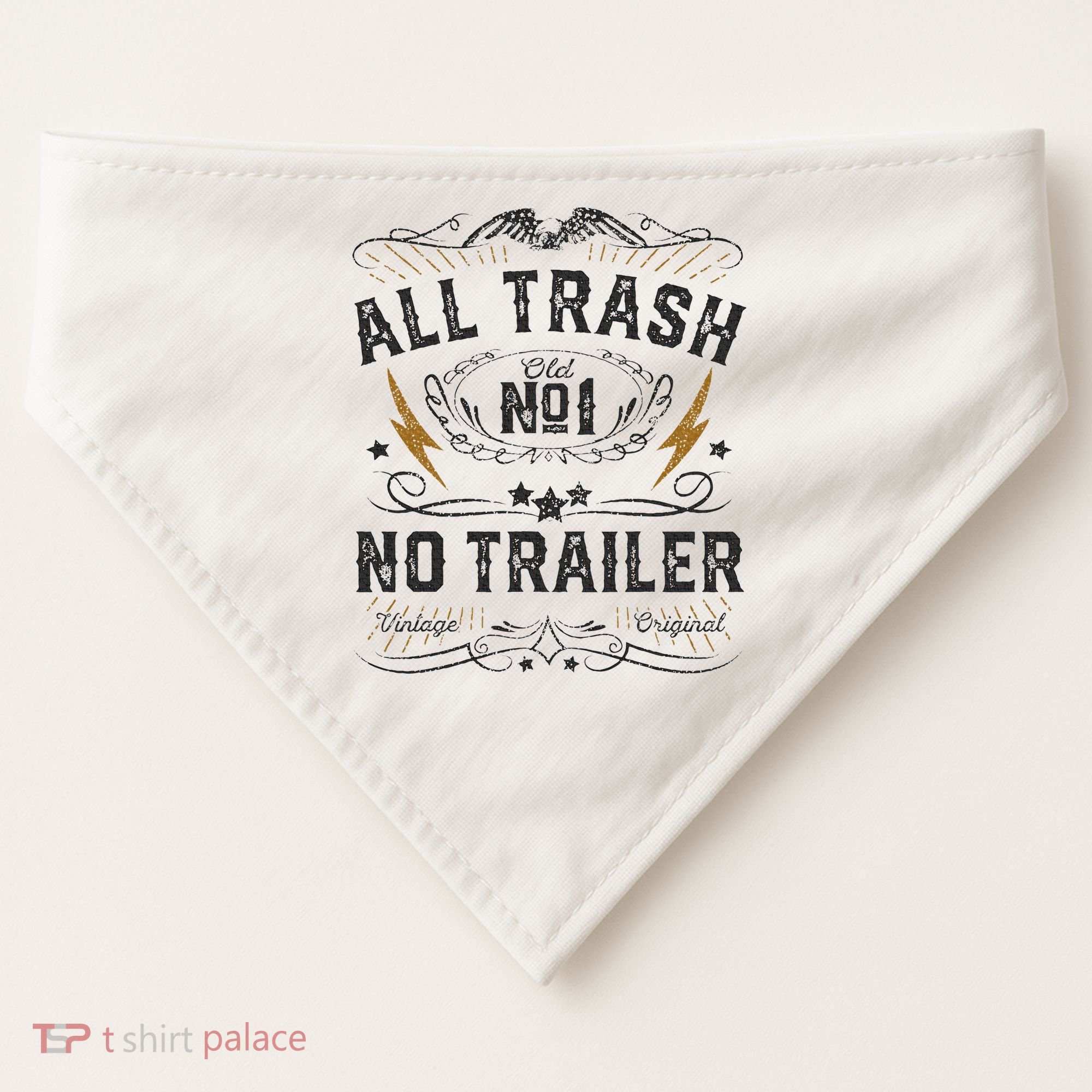 All Trash No Trailer Park USA-Made Doggie Bandana