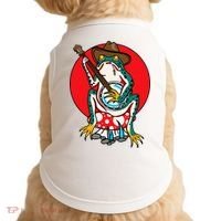 American Traditional Old School Tattoo Flash Frog Banjo Doggie Tank thumb 0