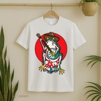 American Traditional Old School Tattoo Flash Frog Banjo T-Shirt thumb 2