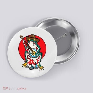 American Traditional Old School Tattoo Flash Frog Banjo Button