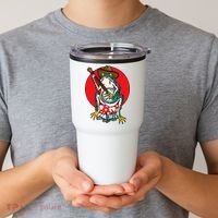 American Traditional Old School Tattoo Flash Frog Banjo Tumbler thumb 2