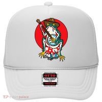 American Traditional Old School Tattoo Flash Frog Banjo Hat thumb 0