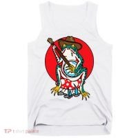 American Traditional Old School Tattoo Flash Frog Banjo Tank Top thumb 0