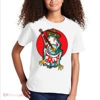 American Traditional Old School Tattoo Flash Frog Banjo Kids T-Shirt thumb 2