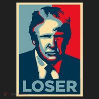 Anti Trump Obama Hope Poster Loser Beanie thumb 2