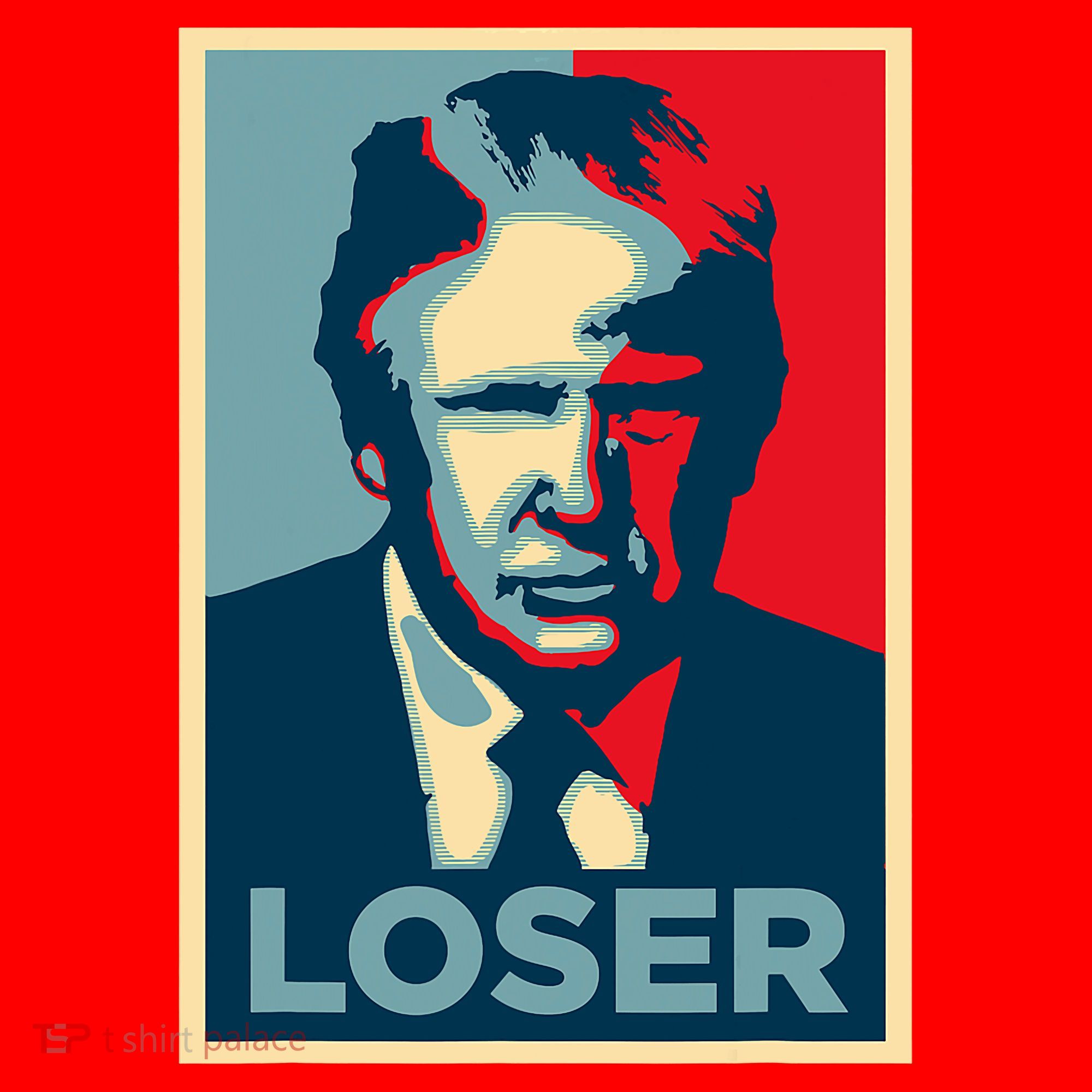Anti Trump Obama Hope Poster Loser Santa Hat